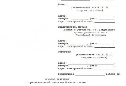 Требования к составлению искового заявления по статьям 131, 132 ГК РФ